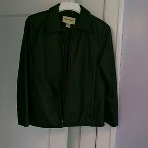 Eddie Bauer women's leather bomber jacket size S